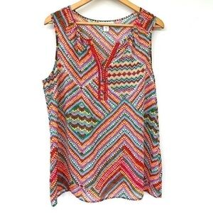 Coldwater Creek tank top  with v-neck, semi-sheer